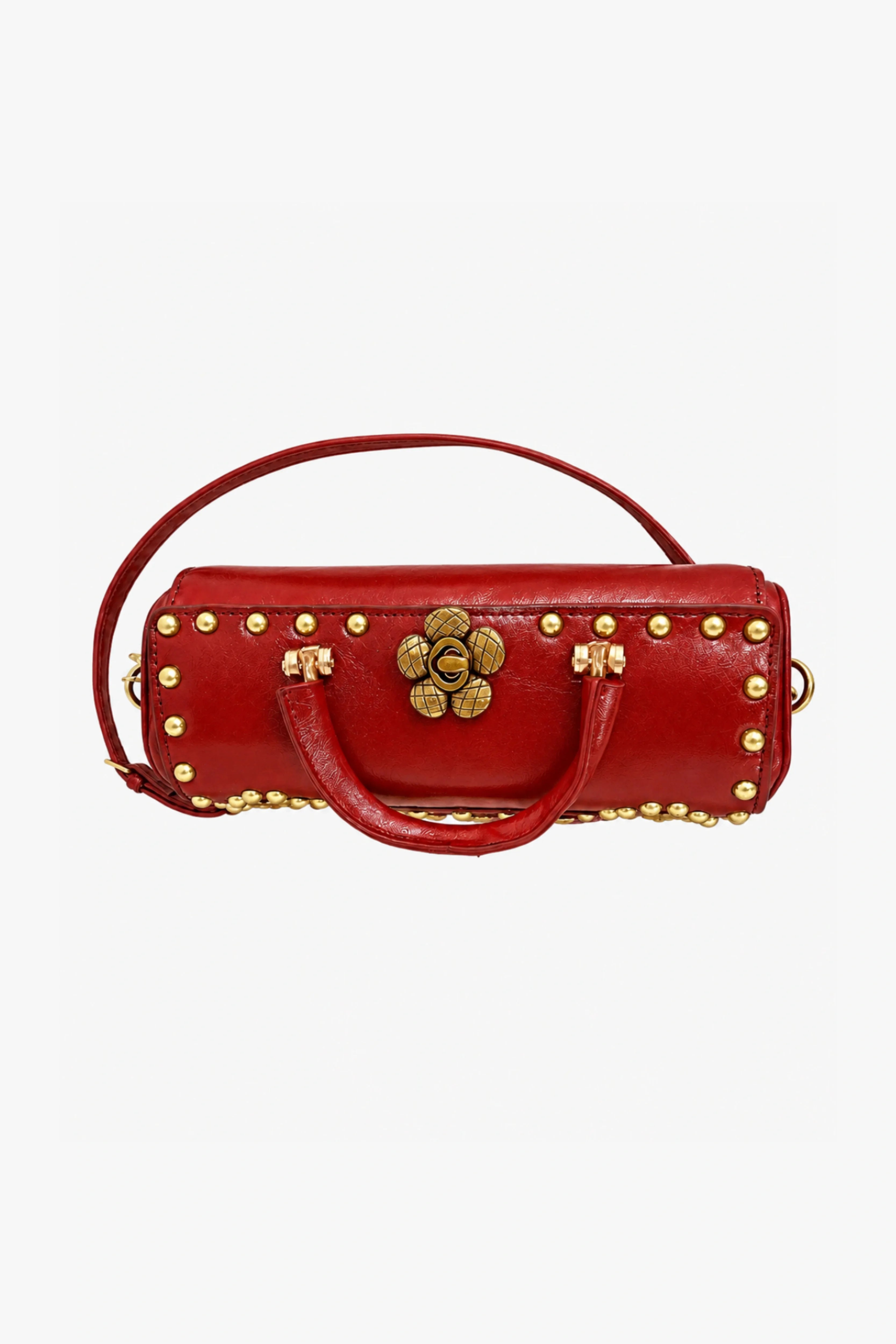Red Vintage Clock Handbag-Global Republic