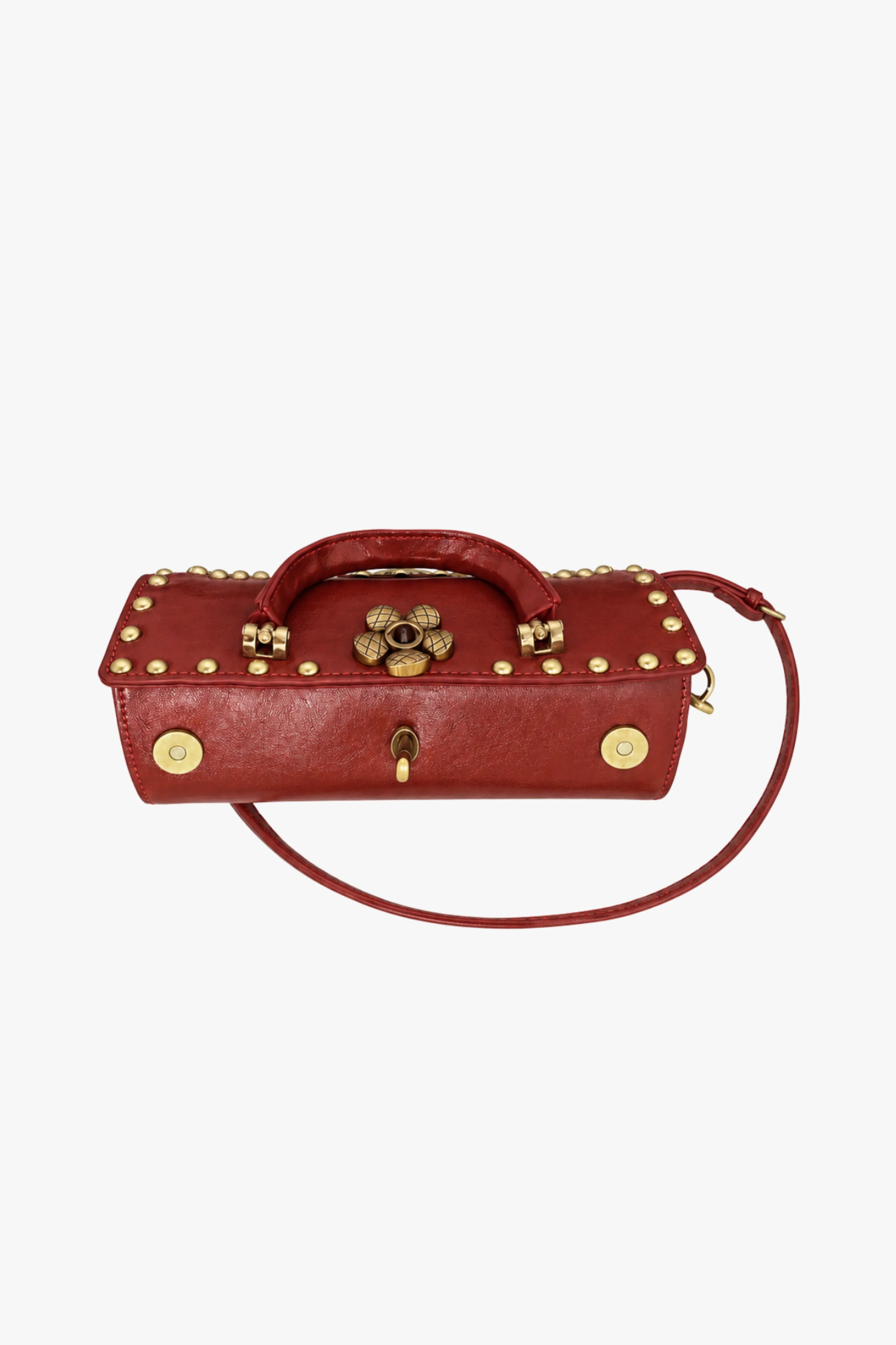 Red Vintage Clock Handbag-Global Republic