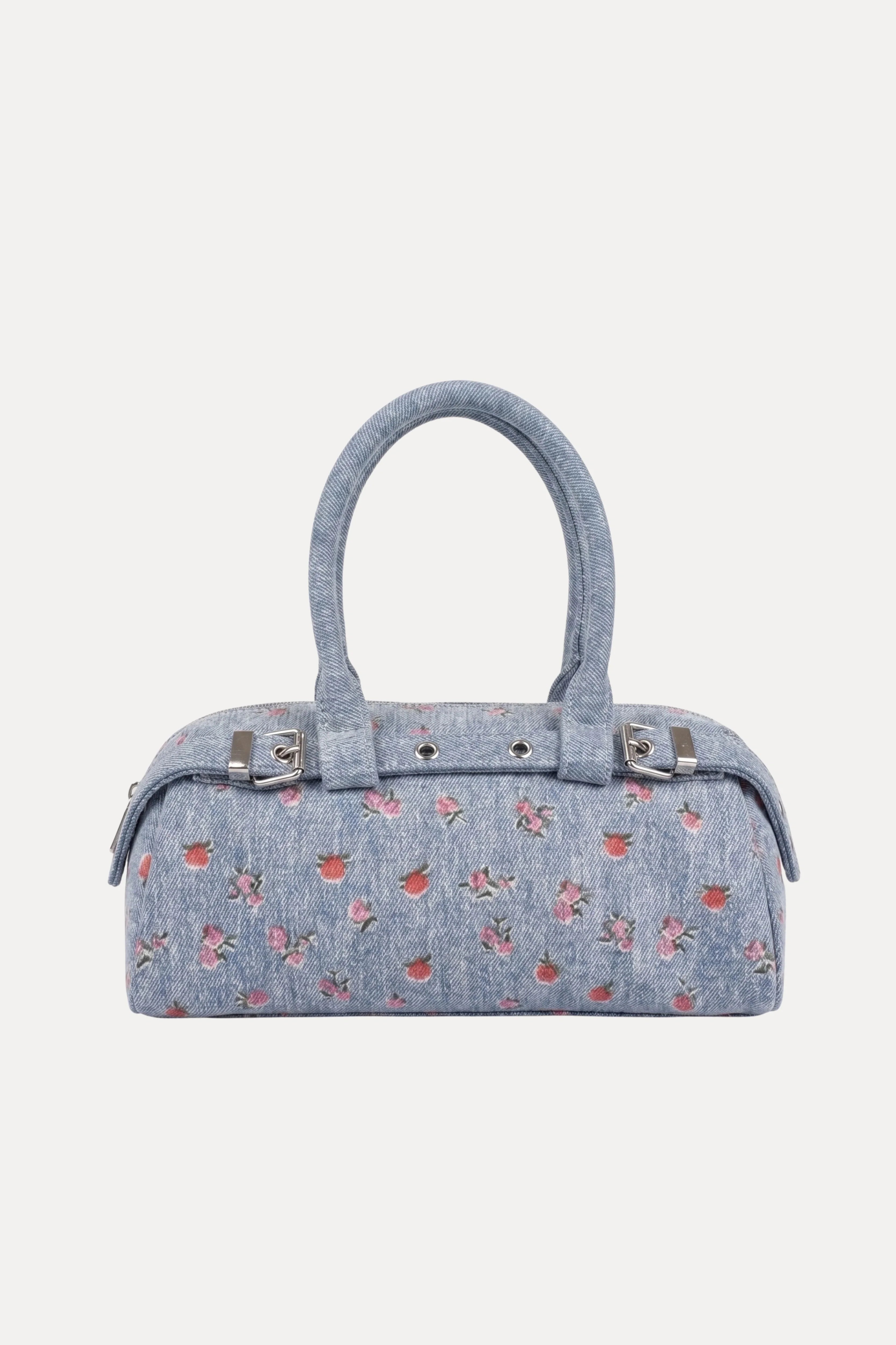 Floral Printed Denim Handbag