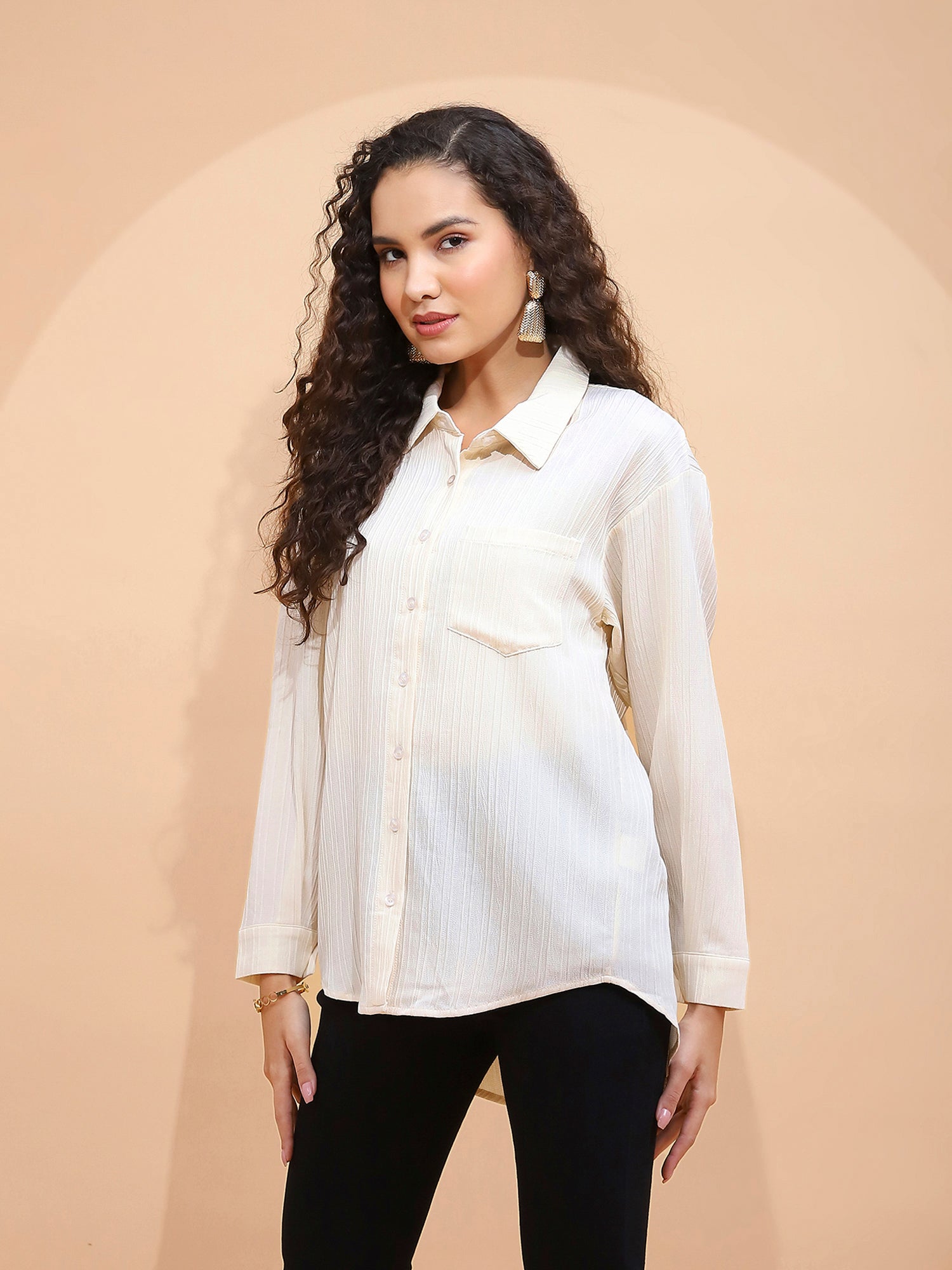 Lemon Textured Polycotton Shirt