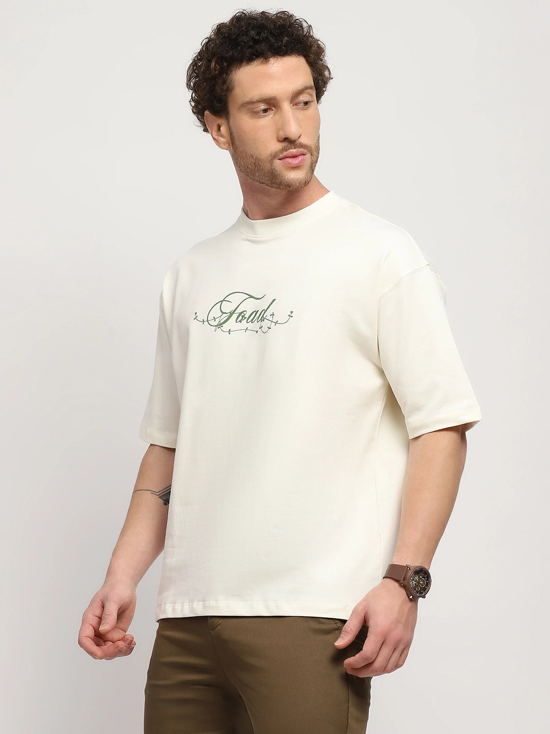 Playful Frog Print Oversized T-Shirt