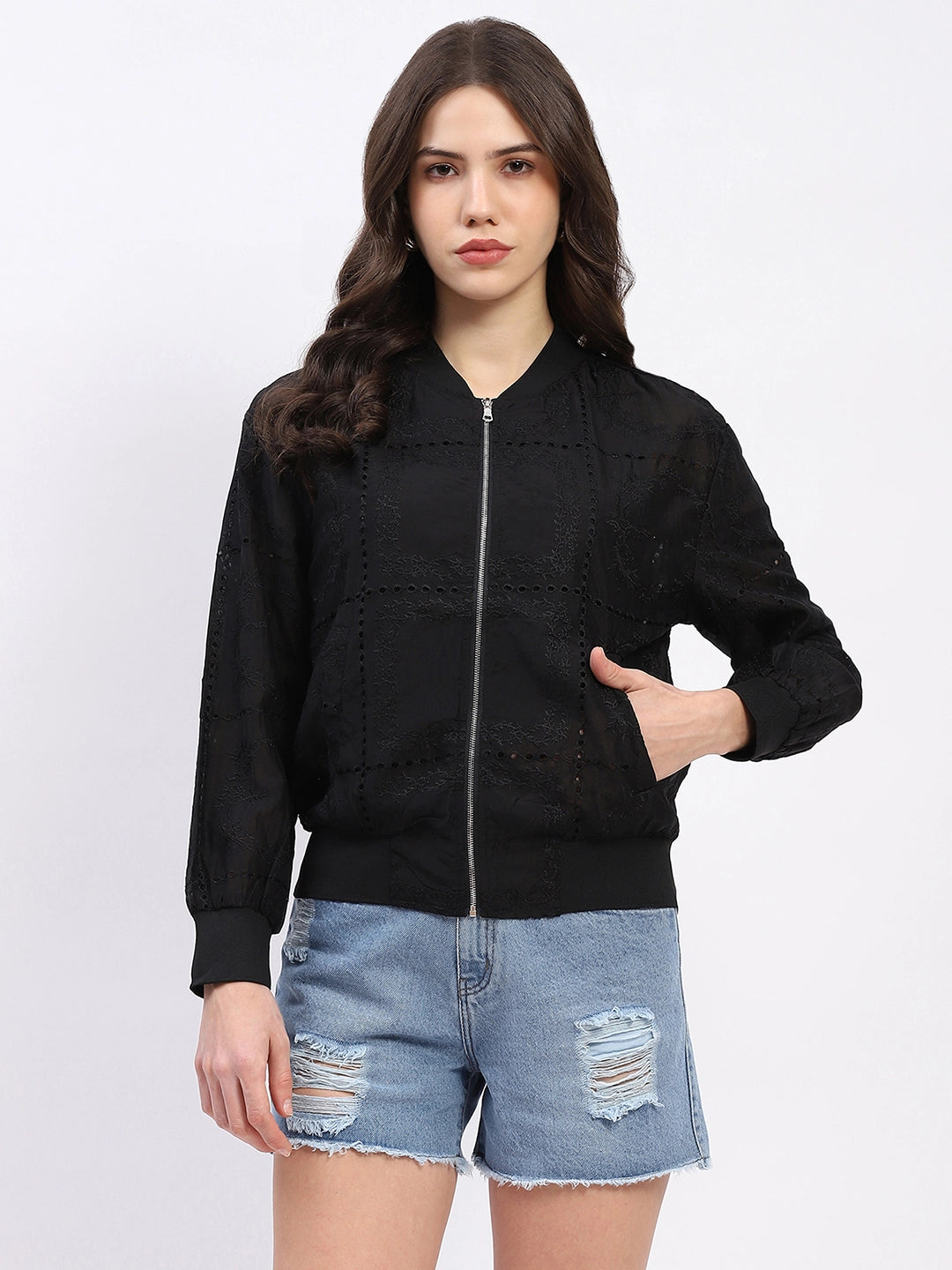 Embroidered Silk-Blend Shacket - Global Republic