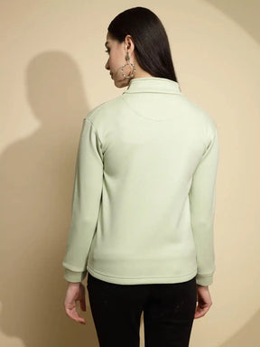Pista Green Sweatshirt for Women