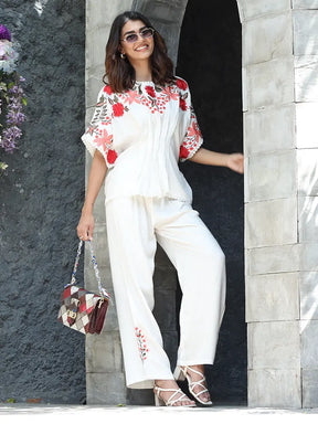 Embroidered Kaftan Sleeves Set