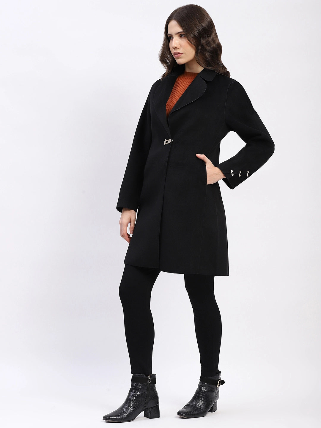 Winter Luxe Black Coat - Global Republic