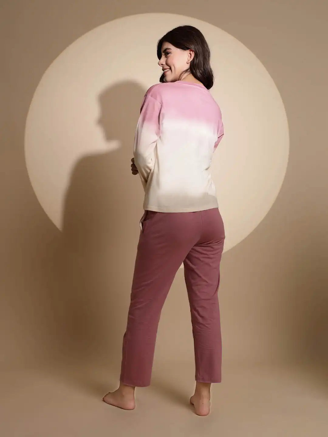 Maroon Hosiery Solid Top & Pyjama Night Suit Set - Global Republic