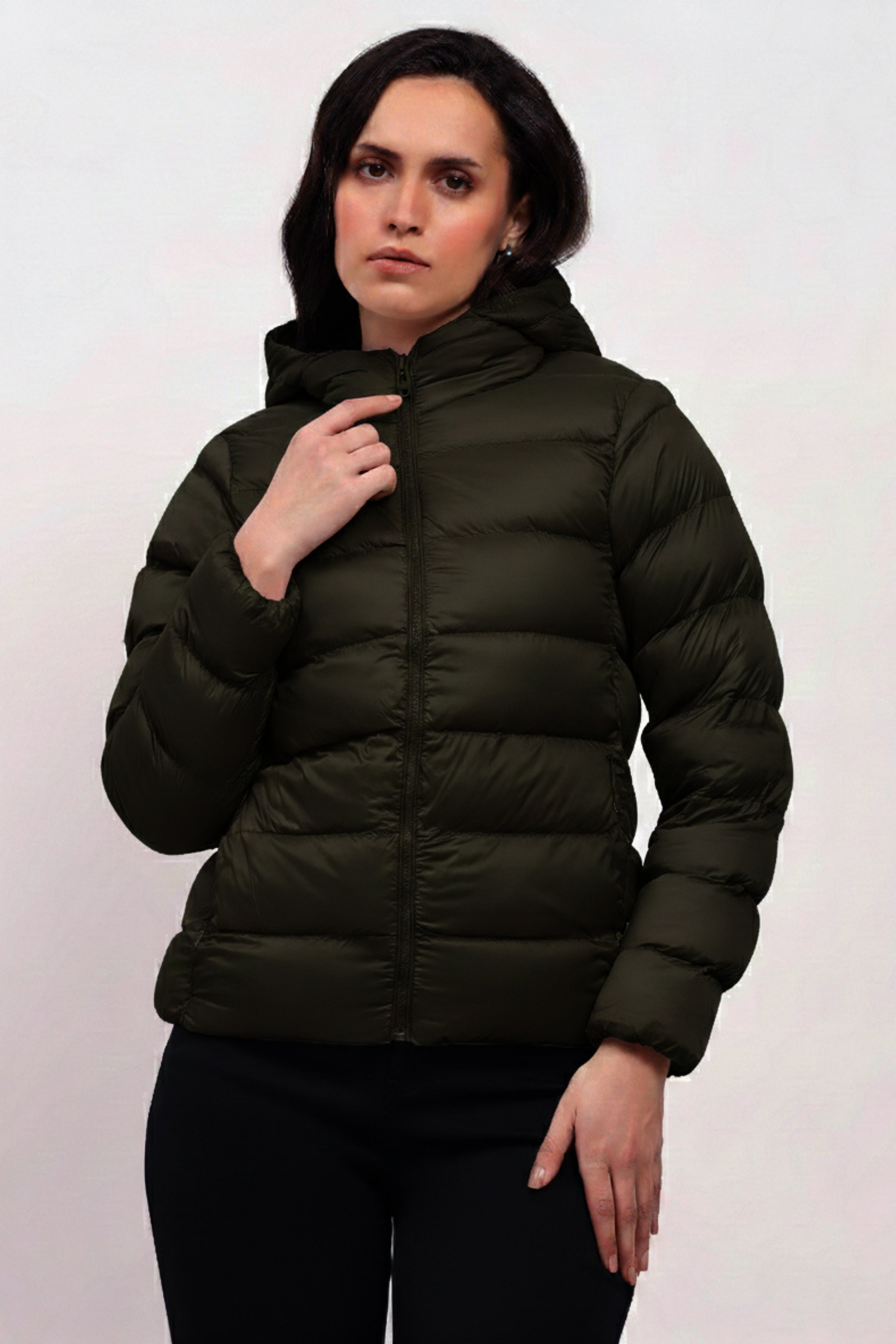Olive Puffer Jacket