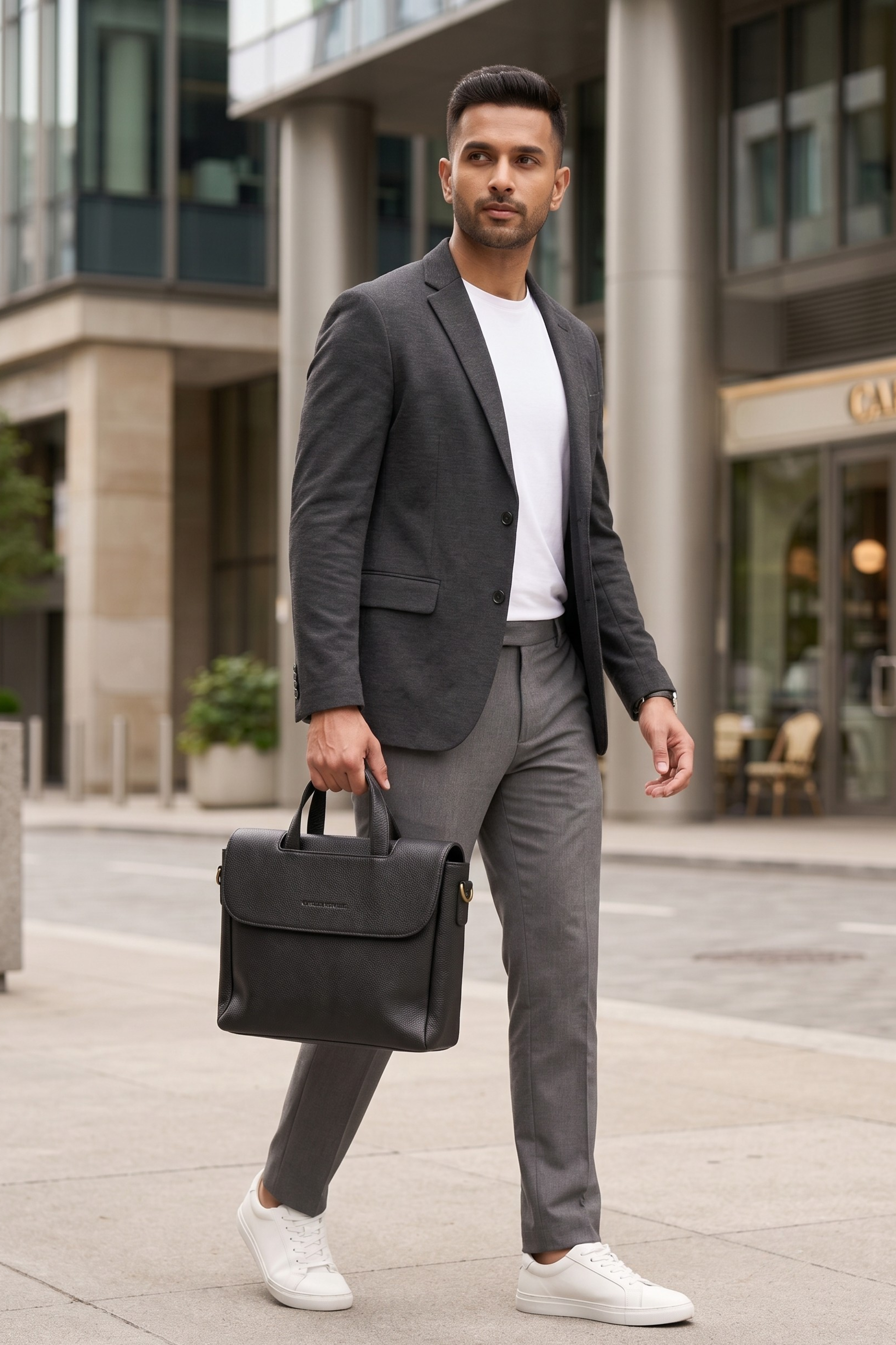 Black Leather Laptop Bag