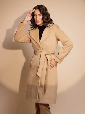 Women's Solid Collared Neck Cream Blazer