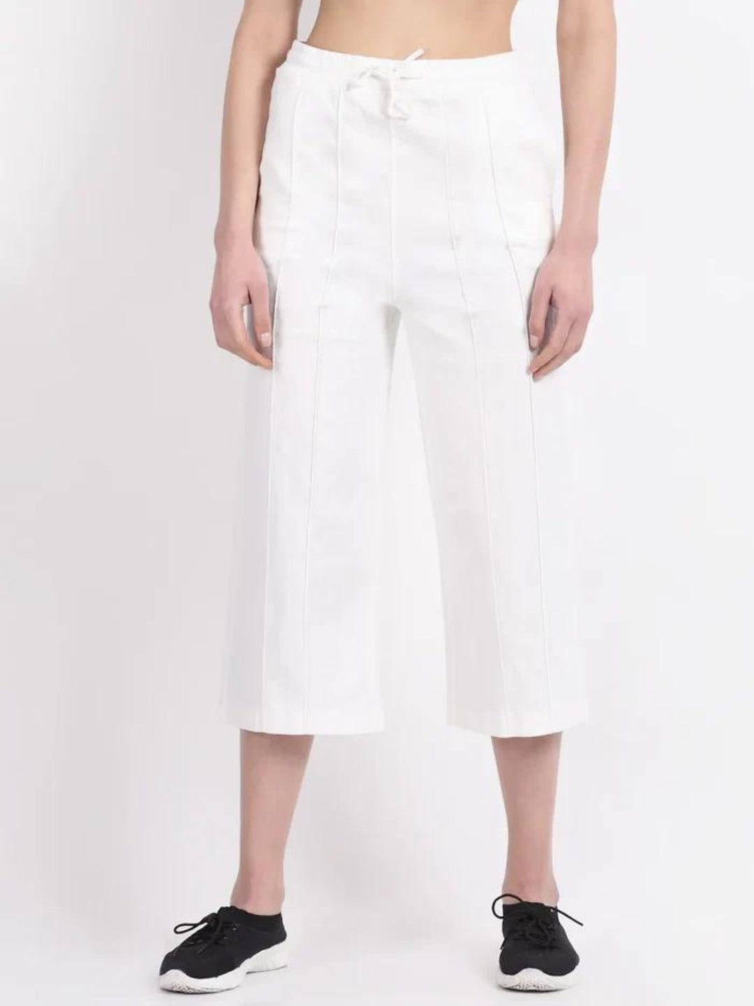 White Cotton Linen Lower