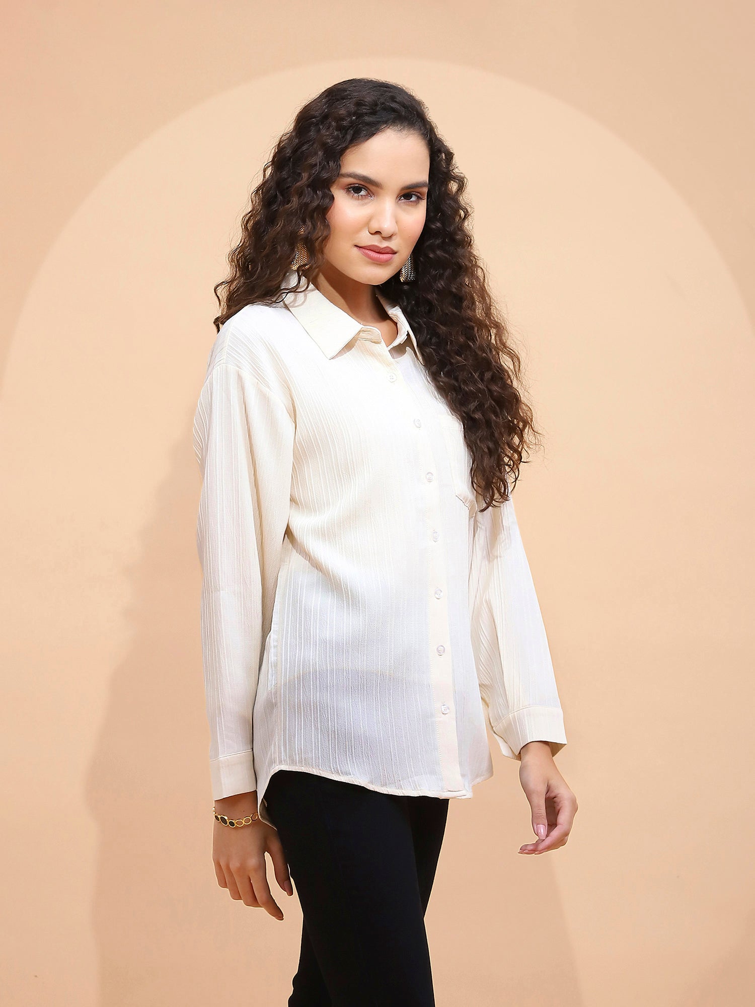 Lemon Textured Polycotton Shirt