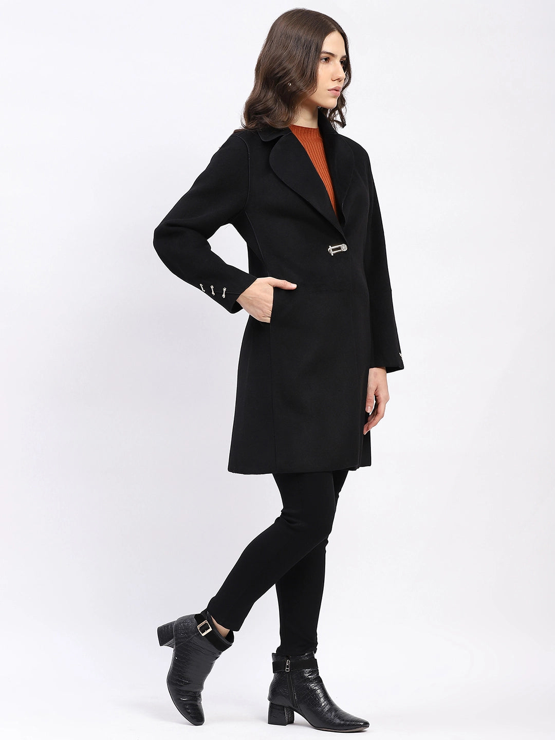 Winter Luxe Black Coat - Global Republic