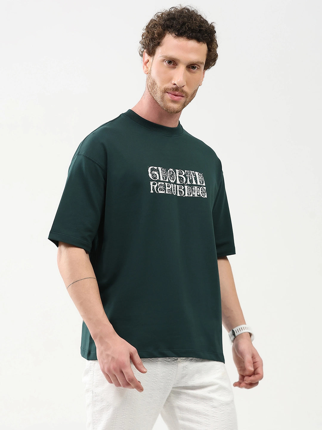Oversized Stag Graphic T-Shirt