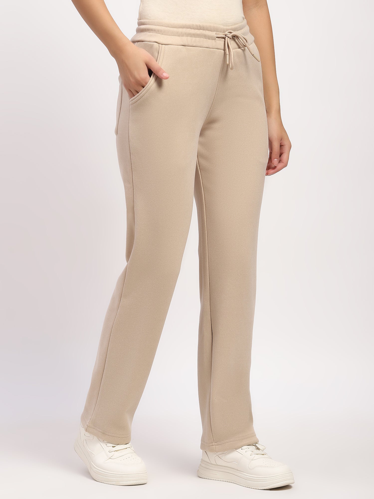 Beige Fleece-Lined Winter Lower
