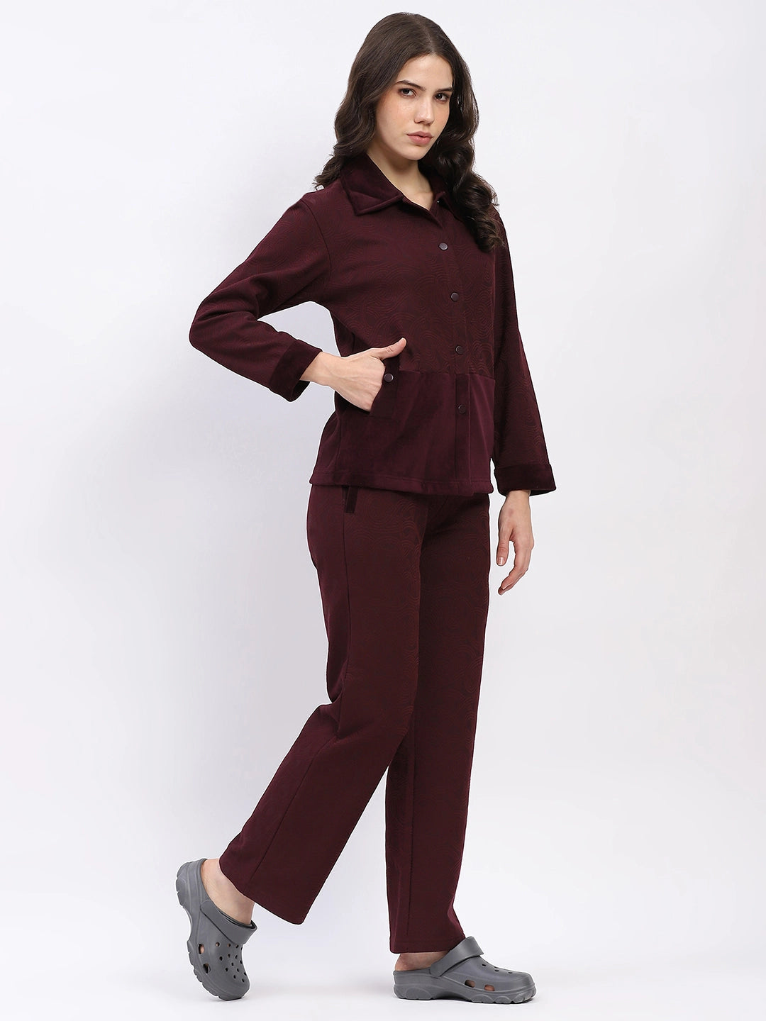 Shacket-Style Winter Night Suit
