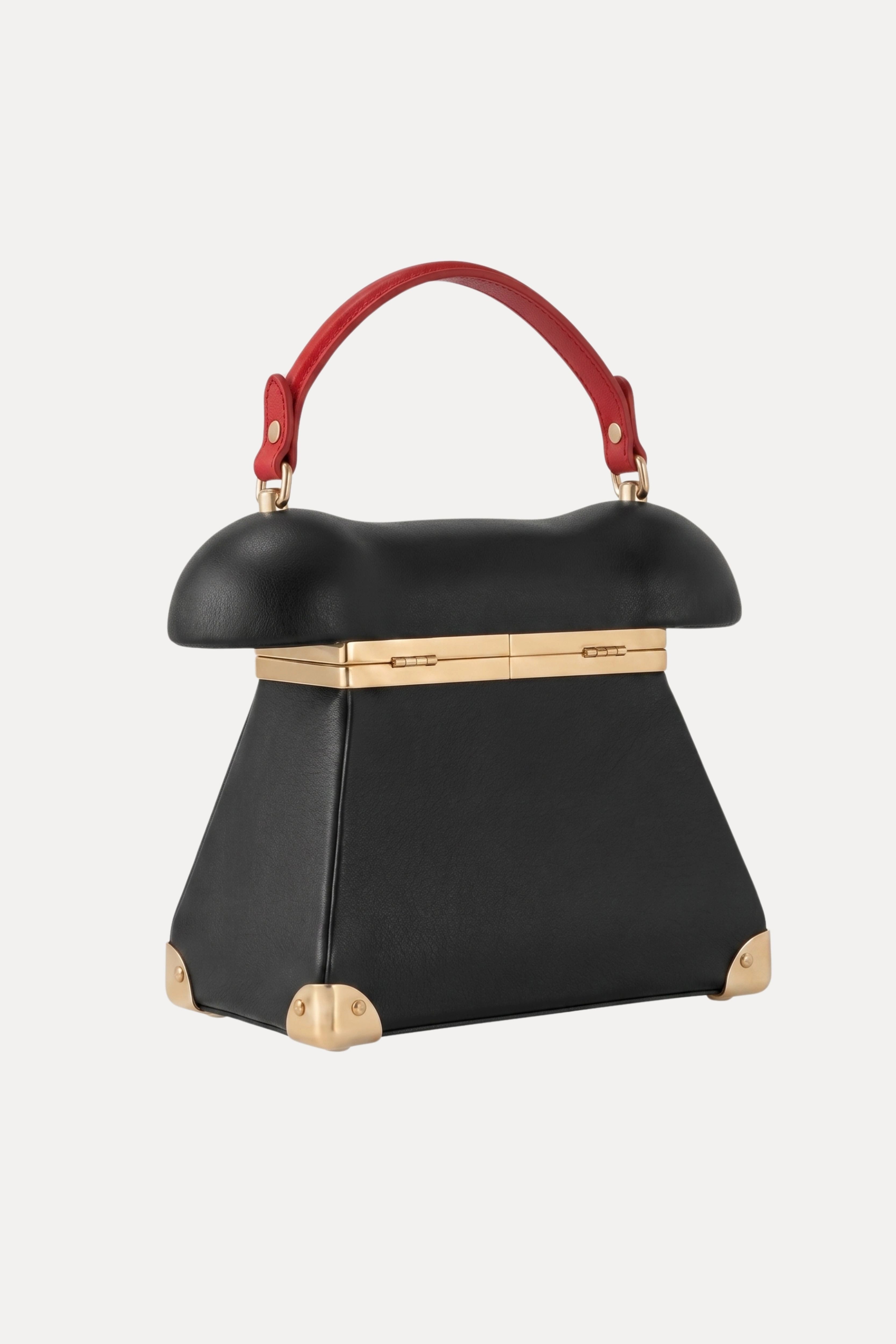 Black Retro Telephone PU Handbag