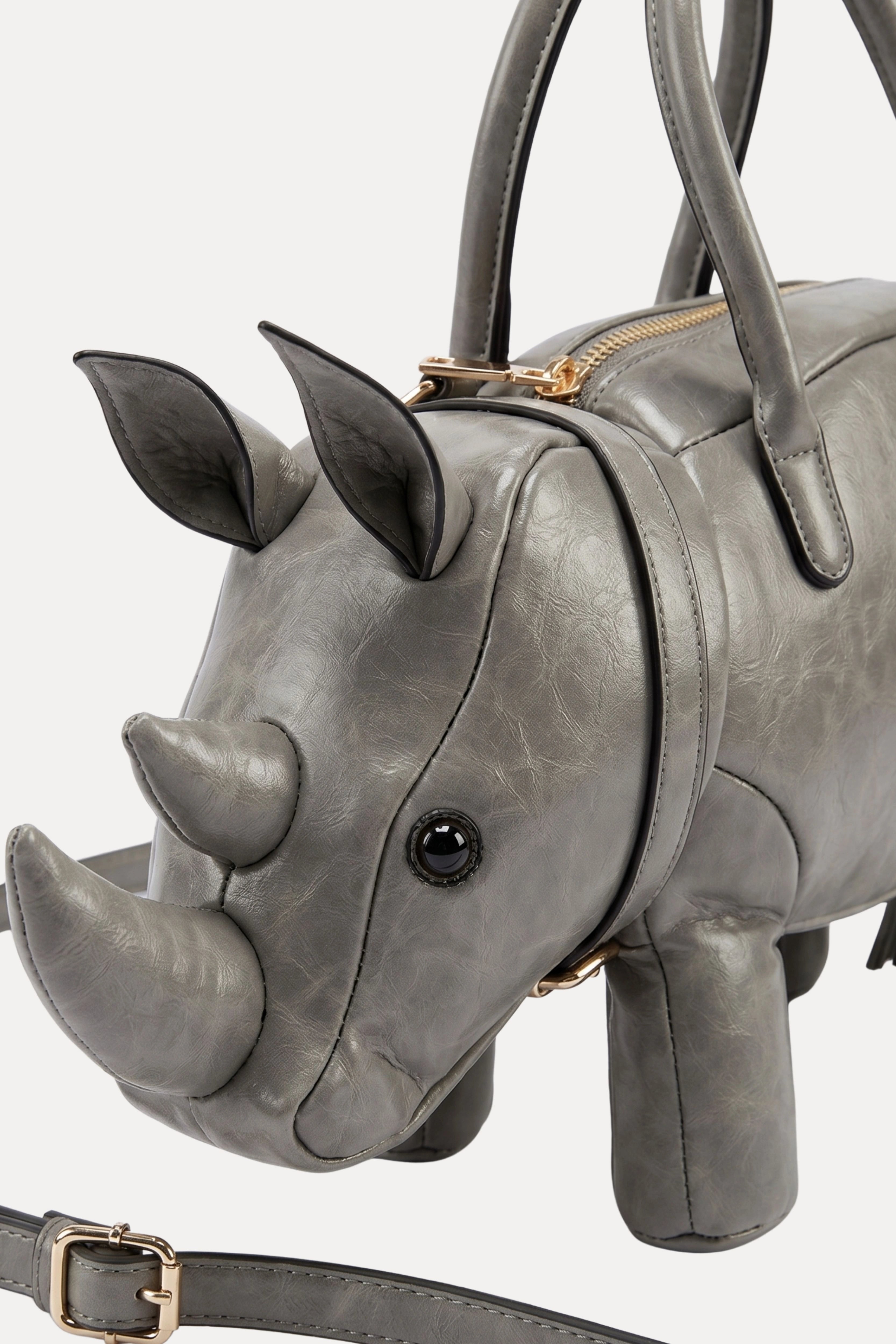 Rhino Shape Statement Handbag