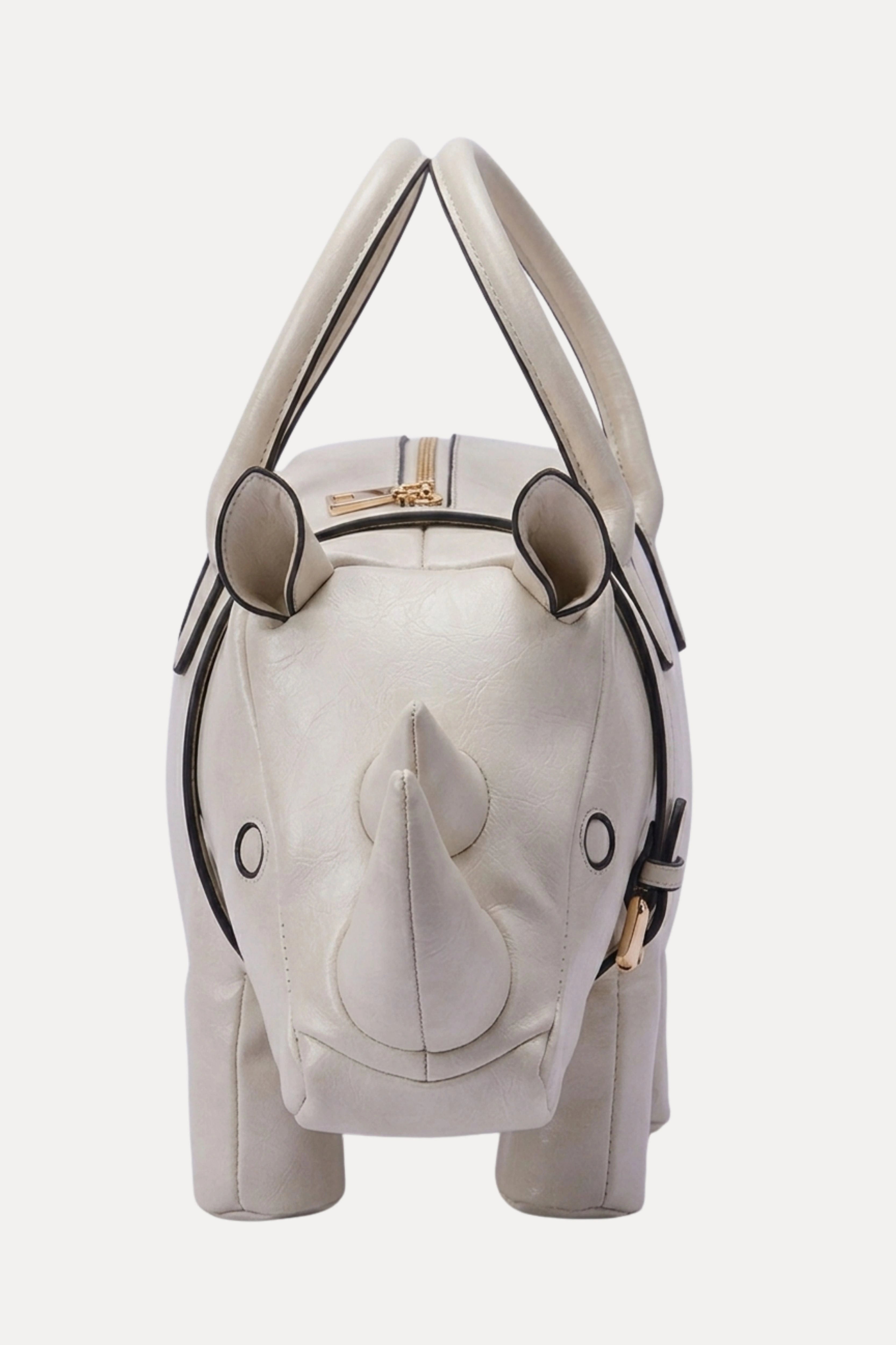 Rhino Shape Statement Handbag