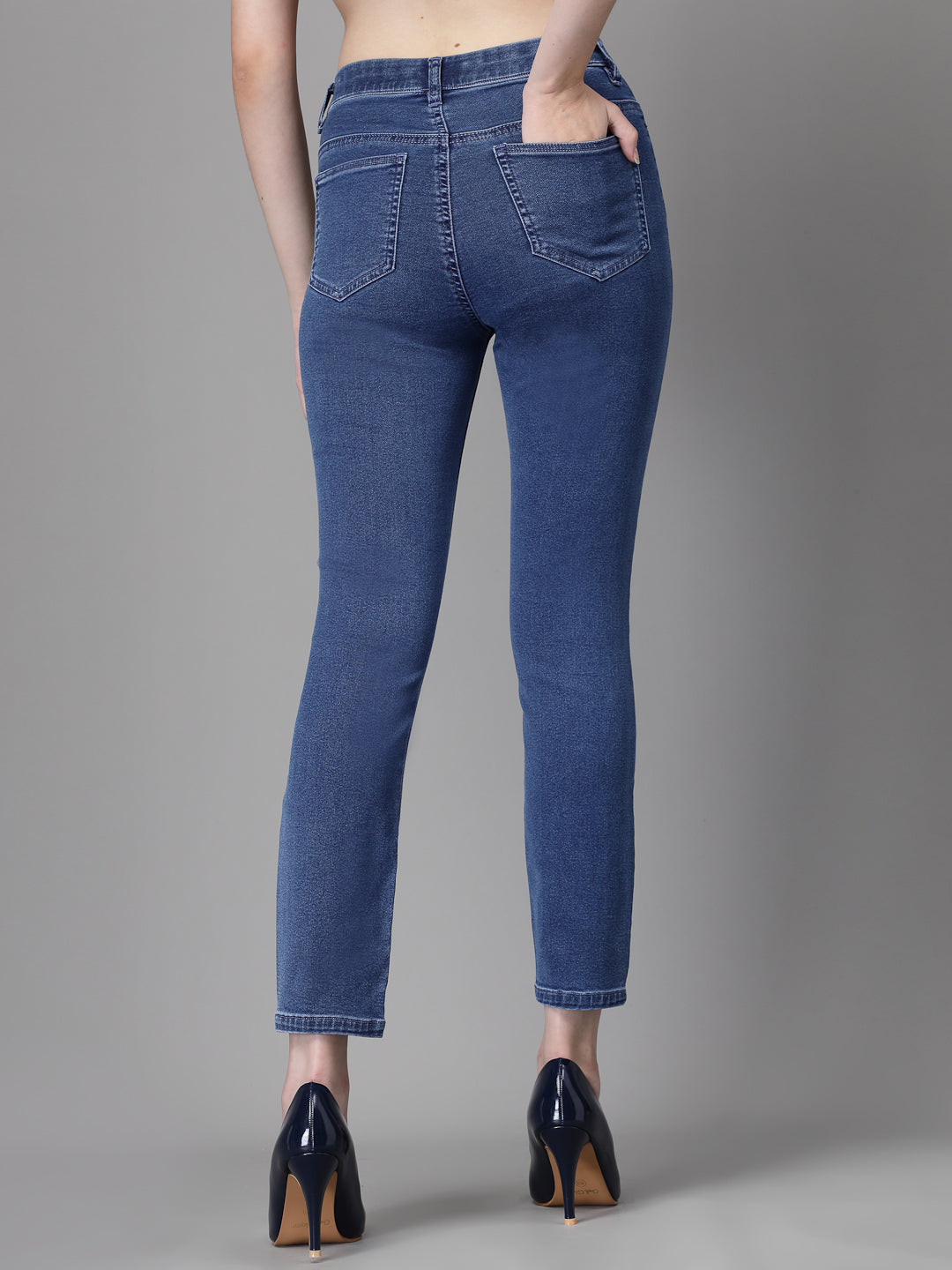 Women Blue Denim Stretchable Jegging