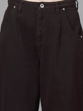 Women Mom-Fit Denim Black Jeans