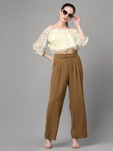 Women Mud Polyester Solid Trouser