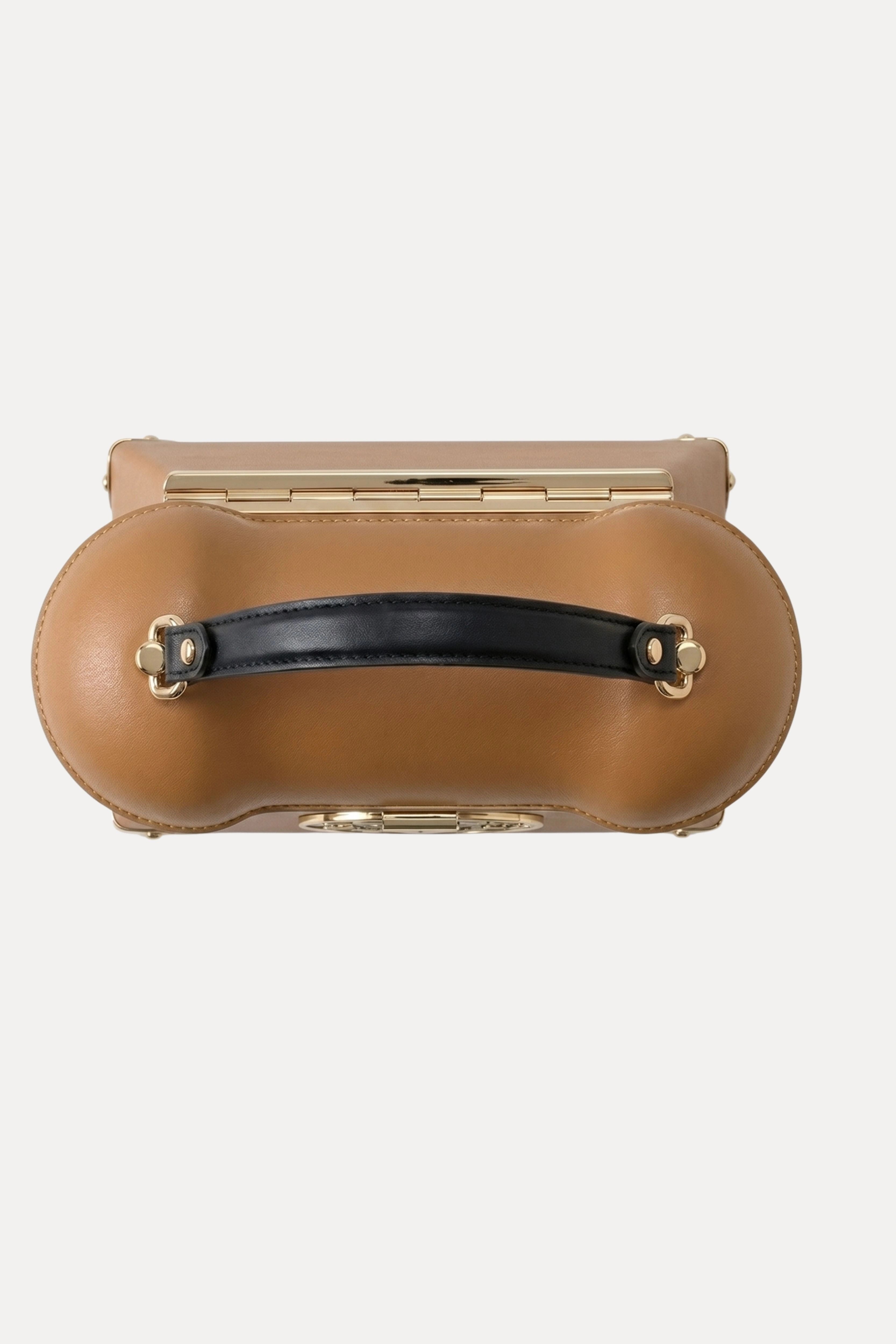 Brown Retro Telephone PU Handbag