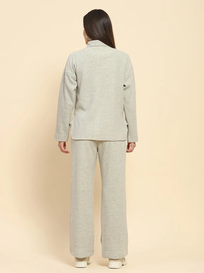 Pista Solid Relaxed Winter Nightsuit