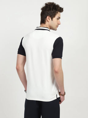 Color Block Cotton Polo T-shirt