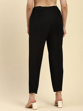 Black Poly Blend Co-ord Set