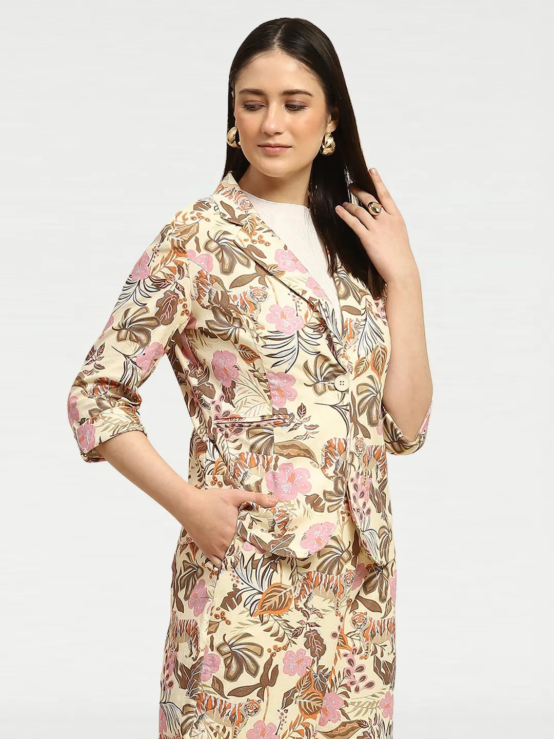 Multi Tropical Print Cotton Co-ord Set