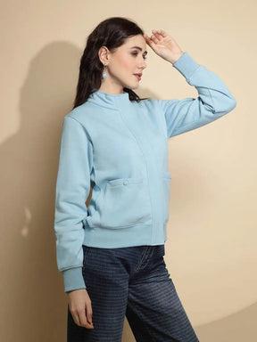 Sky Blue Sweatshirt for Women
