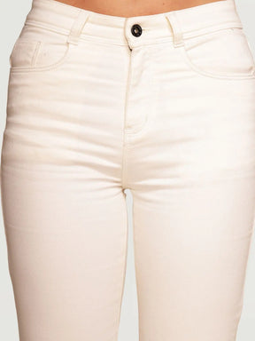 White  High Rise Slim Fit Jeans - Global Republic