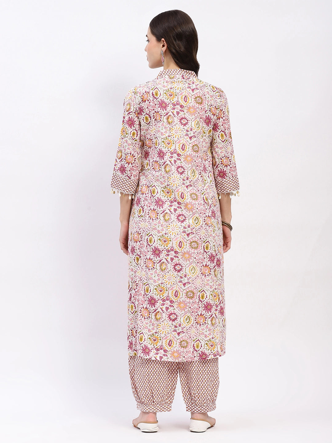 Cotton Floral Kurta Set - Global Republic