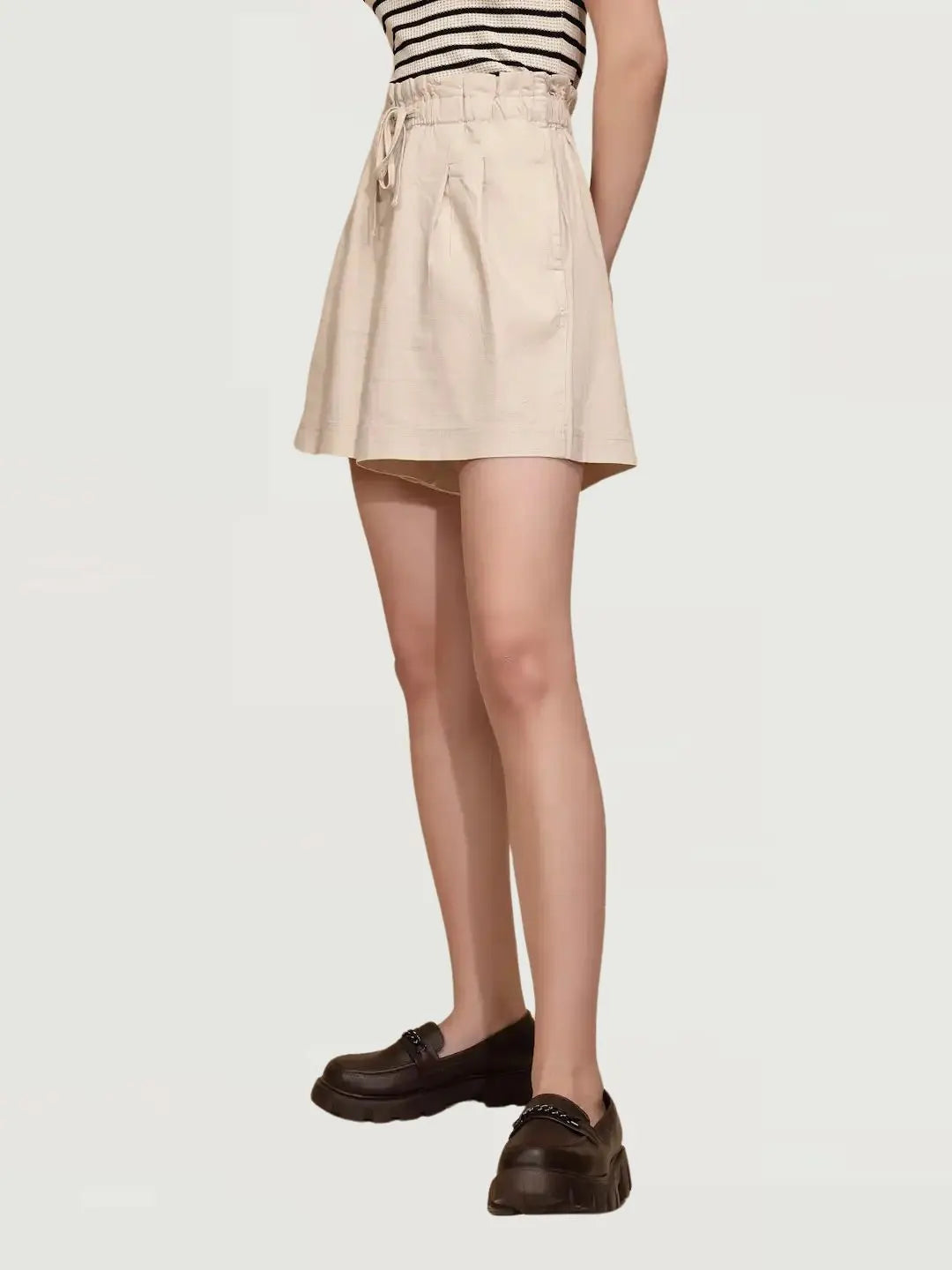 Natural Linen Blend Relaxed Shorts - Global Republic