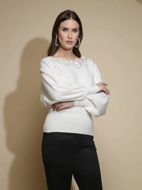 White Pullover for Women