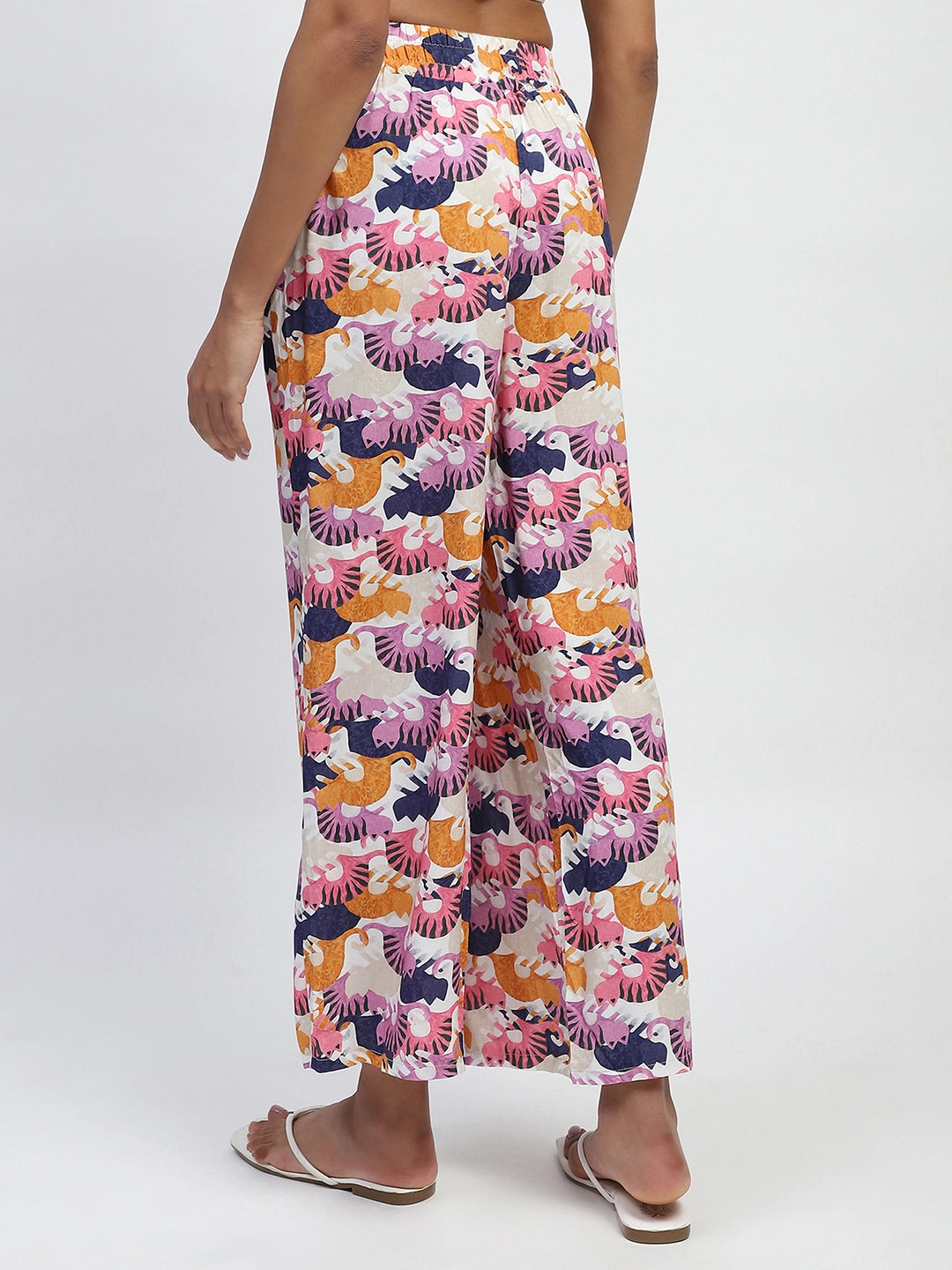 Multicolor Printed Rayon Nightsuit