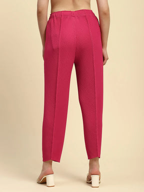 Hot Pink Poly Blend Co-ord Set