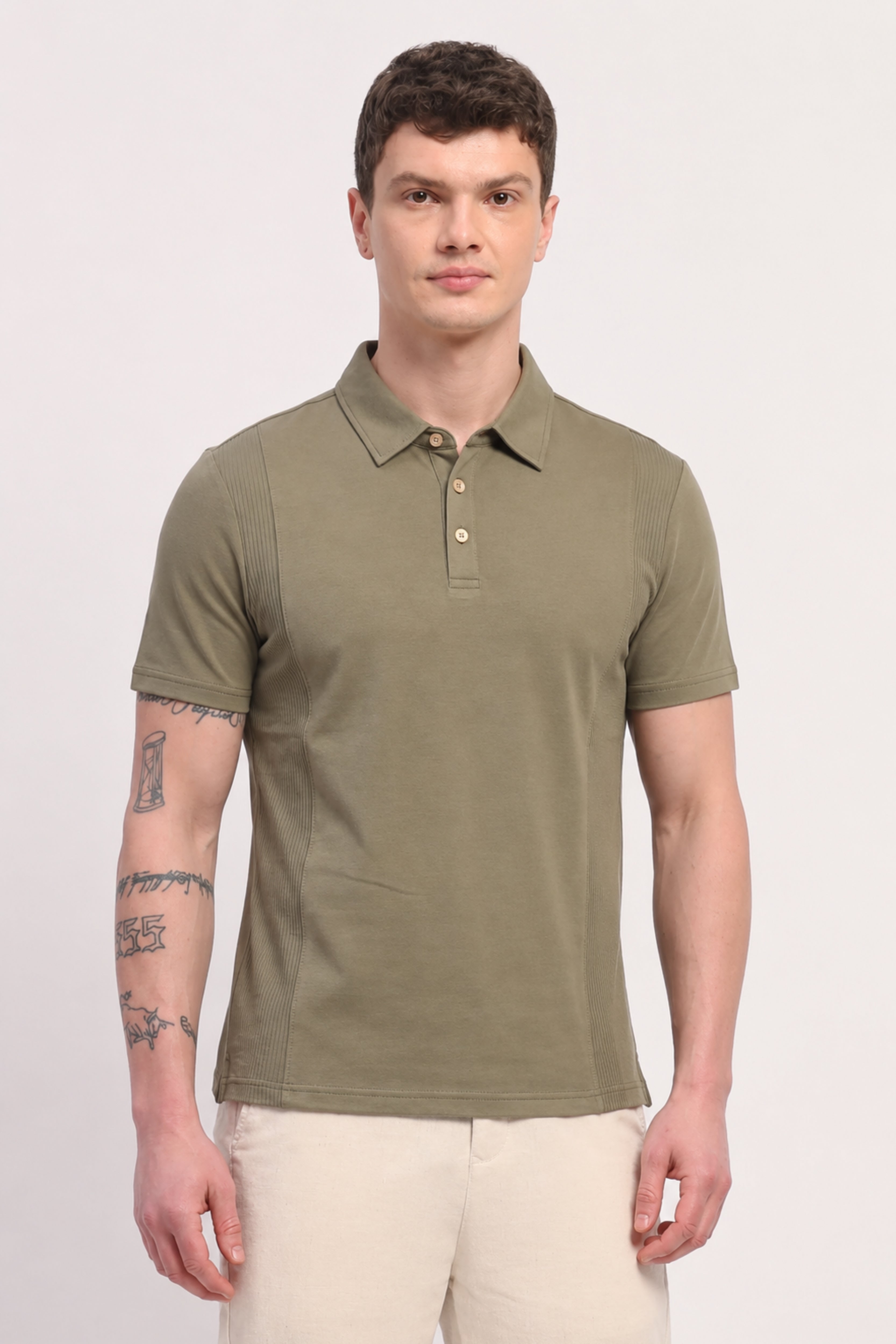 Olive Panel T-Shirt