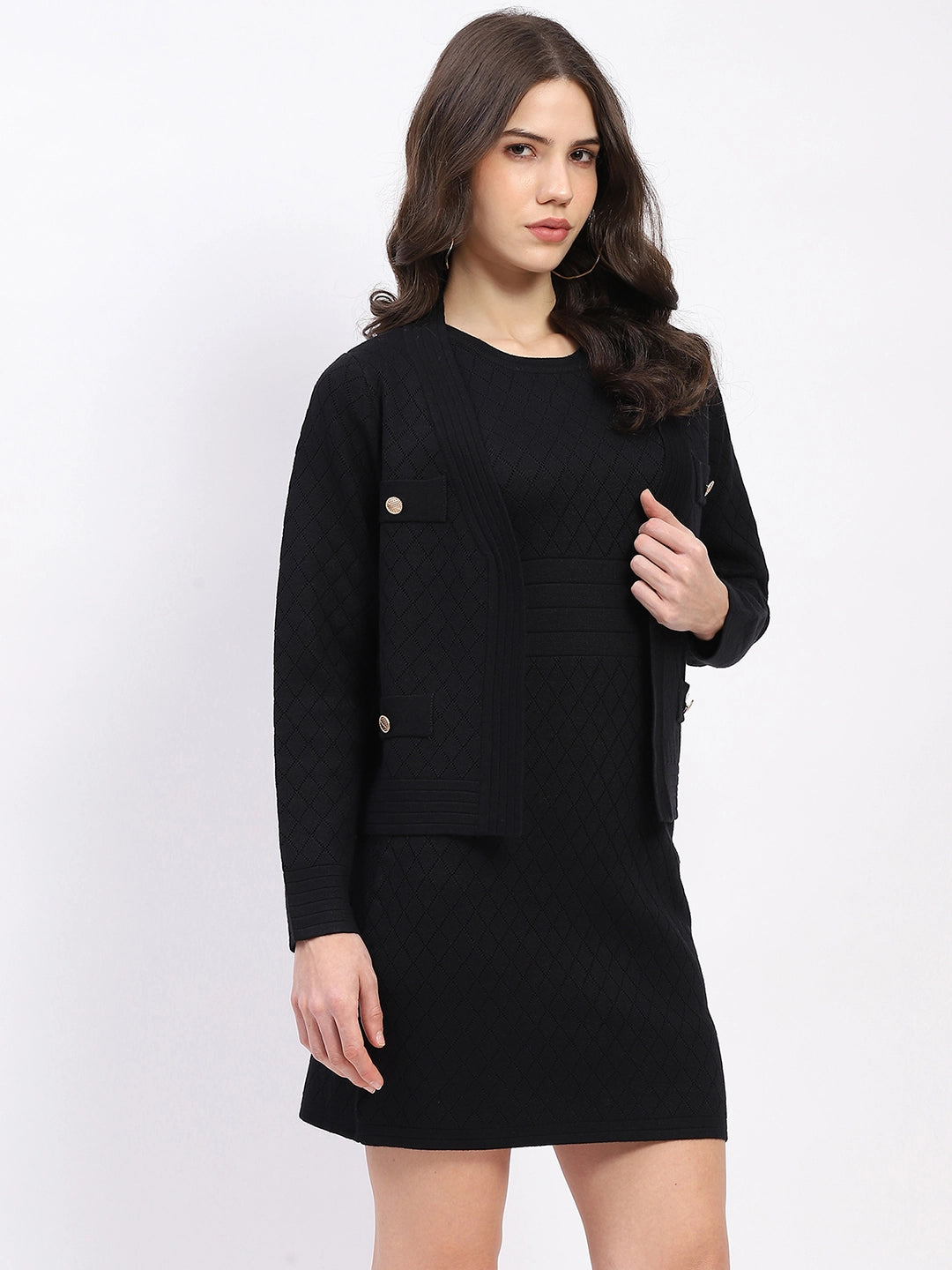 Black Winter Dress Set - Global Republic