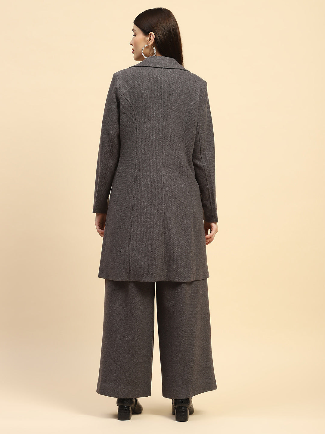 Grey Viscose Loose Winter Set - Global Republic