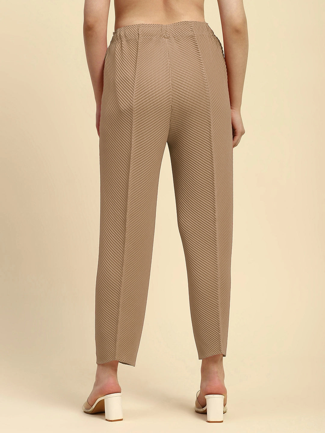 Beige Poly Blend Co-ord Set