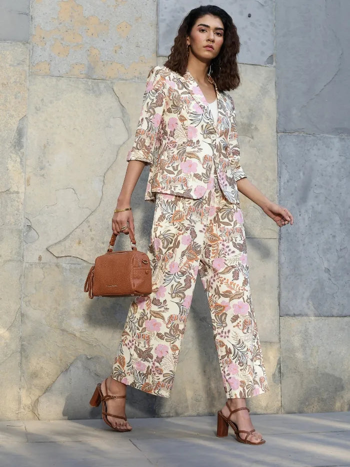 Multi Pastel Tropical Cotton Coat