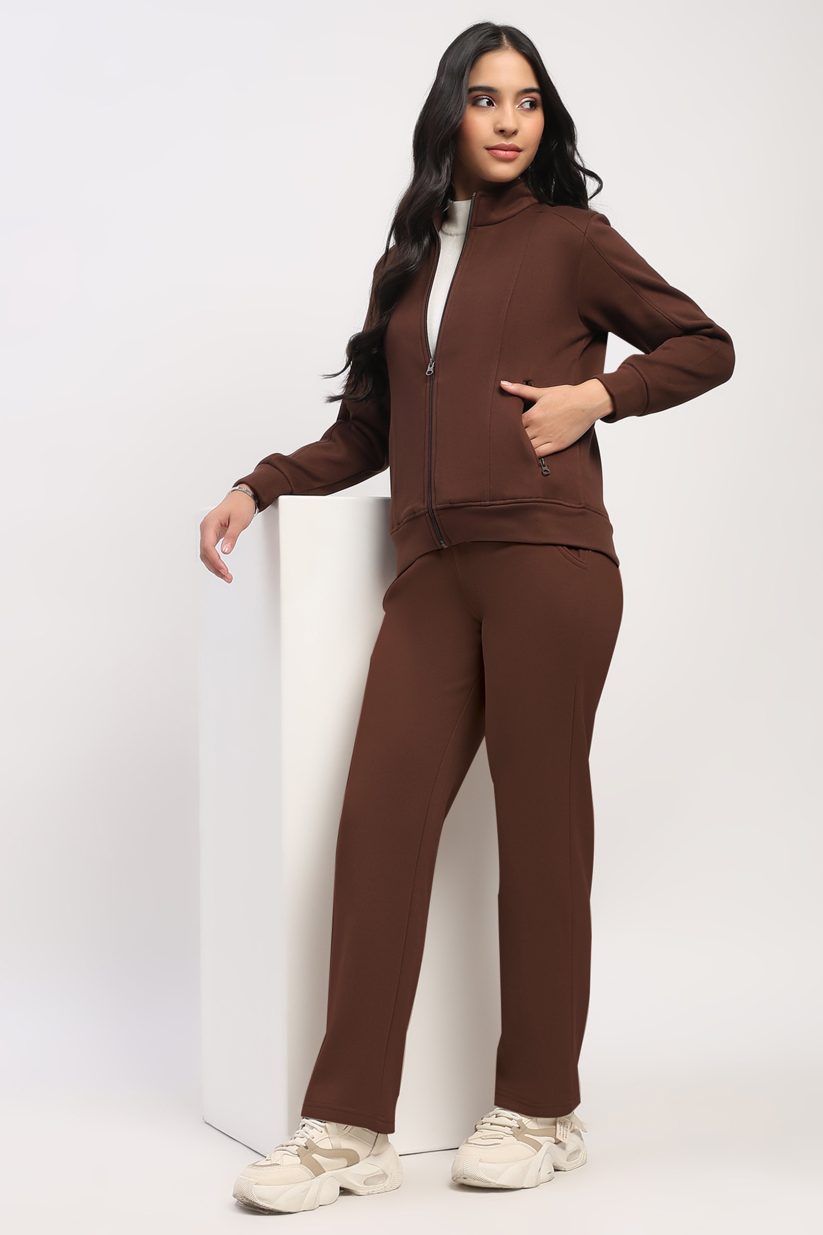Coffee Brown Fleece-Lined Winter Lower