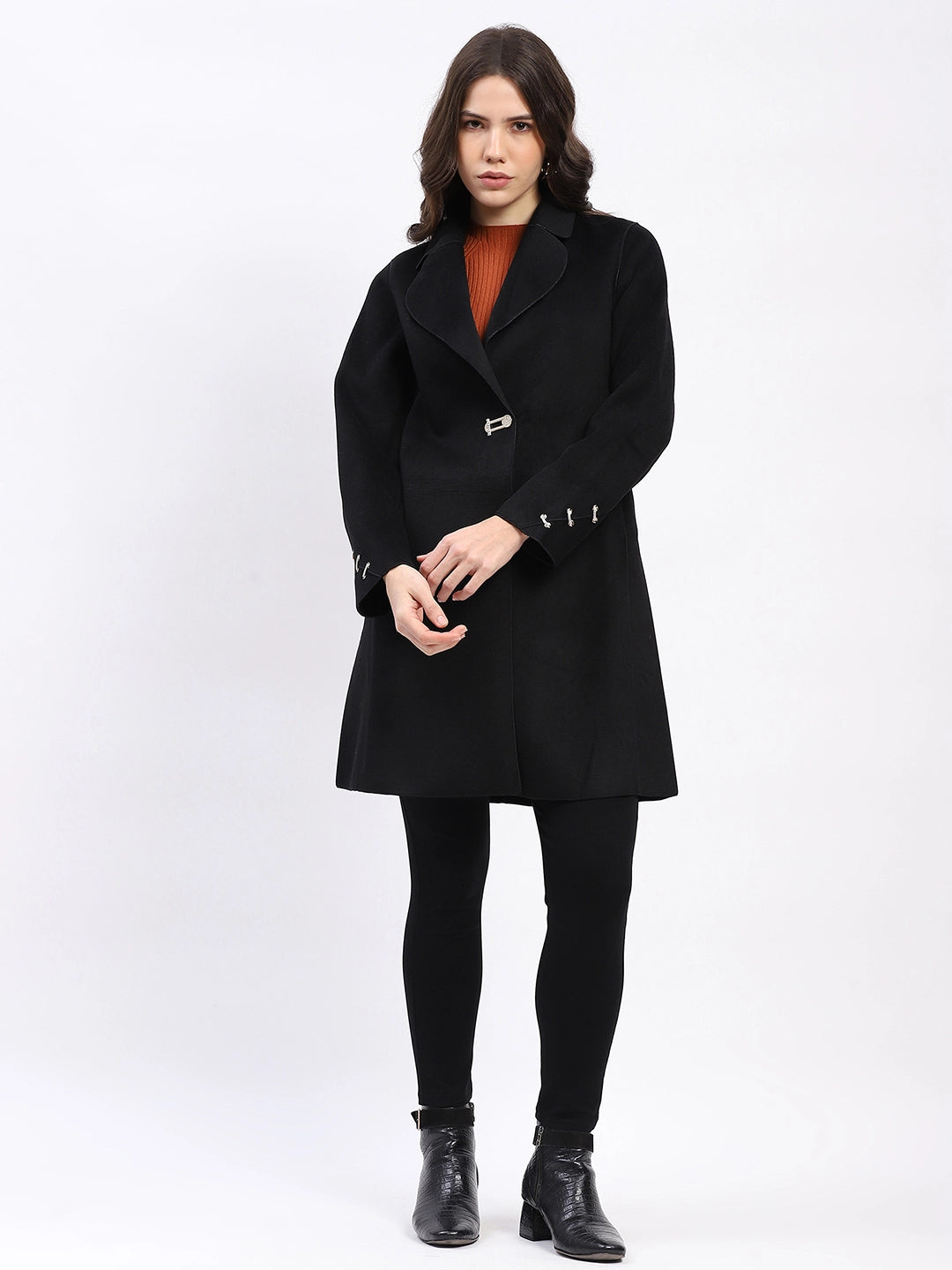 Winter Luxe Black Coat - Global Republic