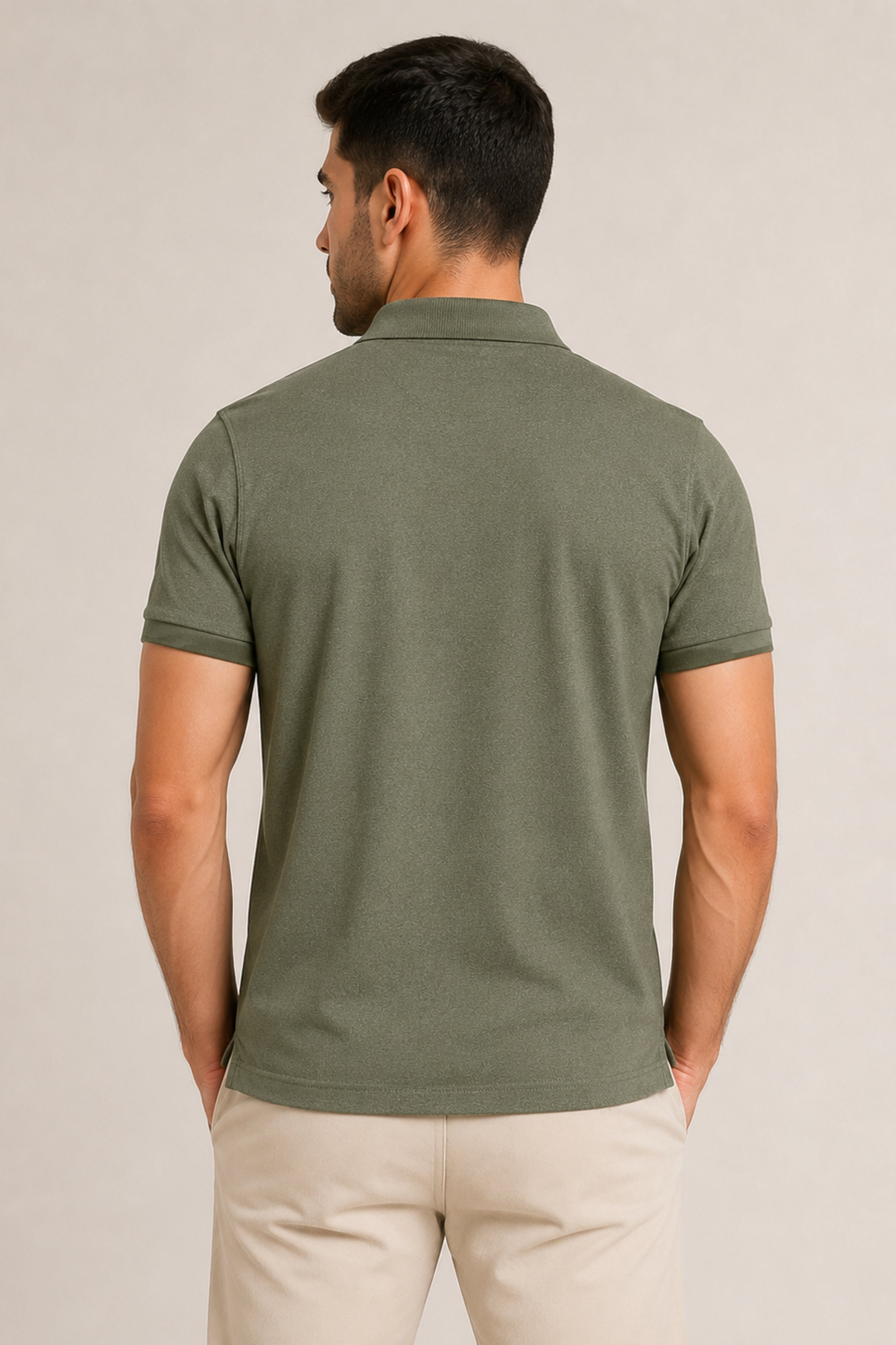 Olive Collar T-Shirt