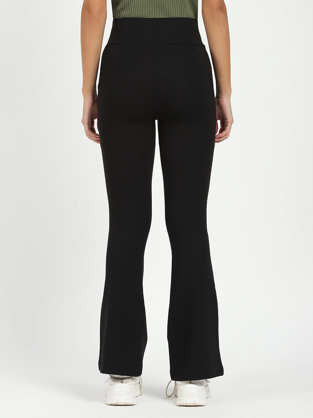 Black Stretchable Bootcut Trouser - Global Republic