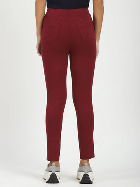 Maroon Ultra Stretchable Jegging