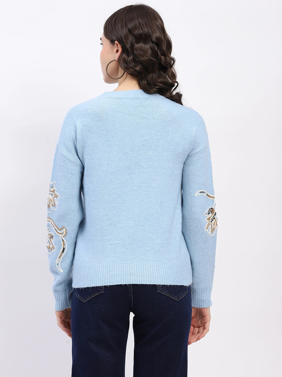 Floral Sequin Embroidered Pullover - Global Republic