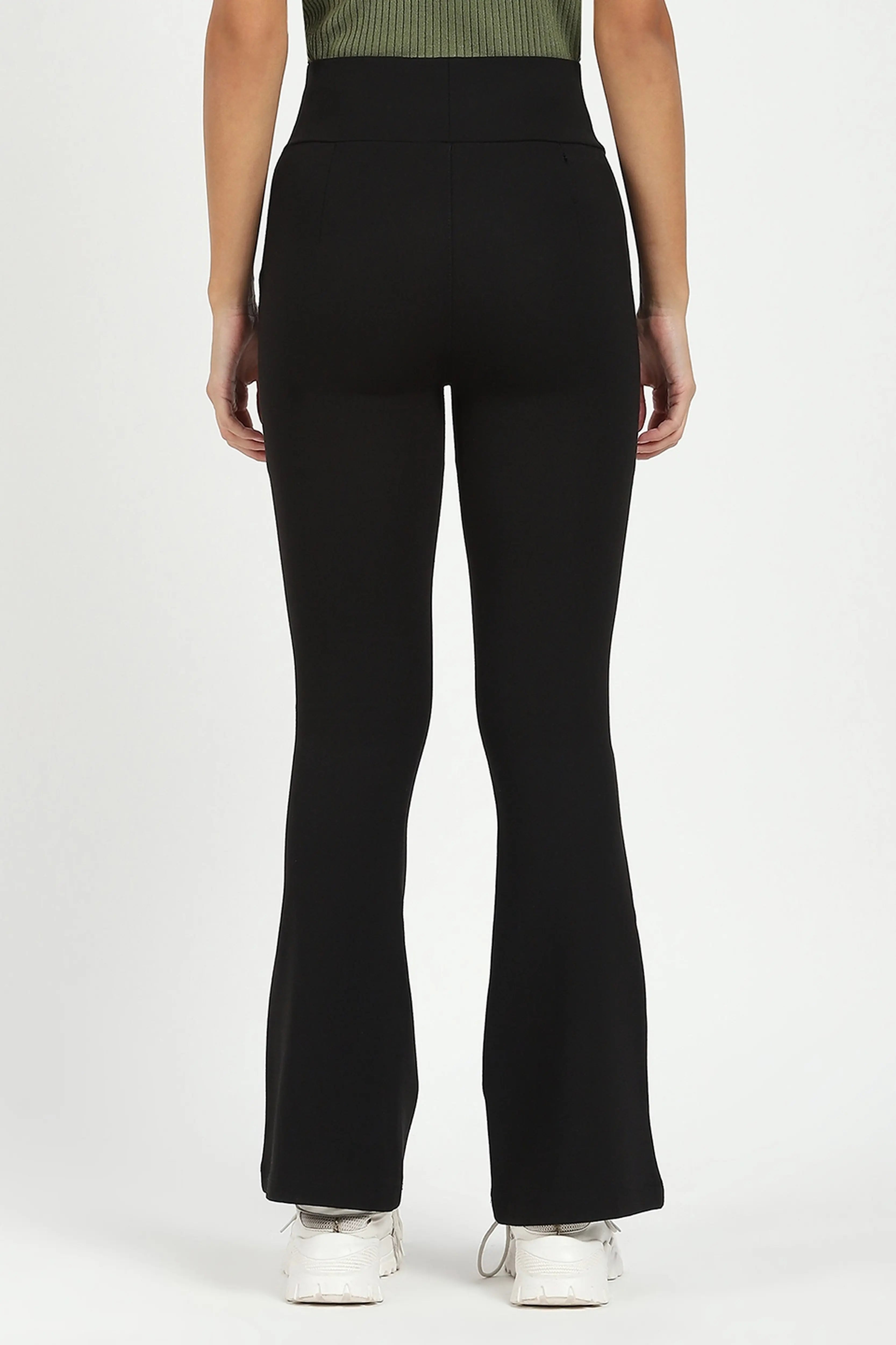 Black Stretchable Bootcut Trouser