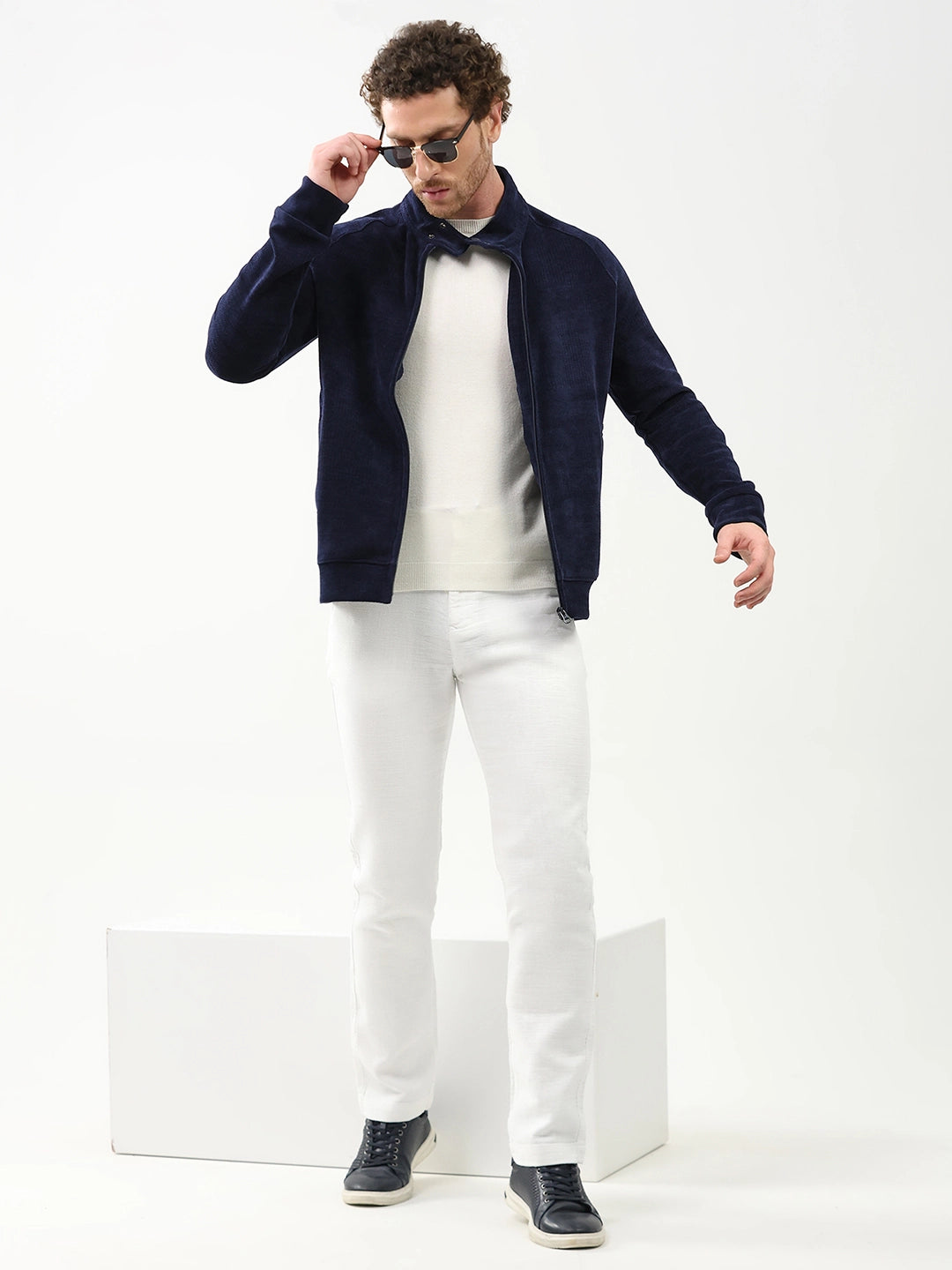 Effortless Solid Cotton Trousers - Global Republic
